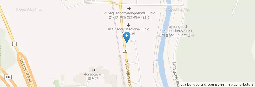 Mapa de ubicacion de 박수한한의원 en Corea Del Sud, Gyeonggi, 의정부시.