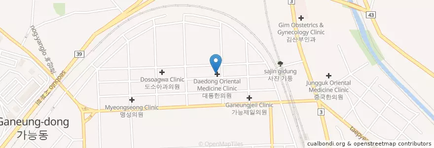 Mapa de ubicacion de Daedong Oriental Medicine Clinic en South Korea, Gyeonggi-Do, Uijeongbu-Si.