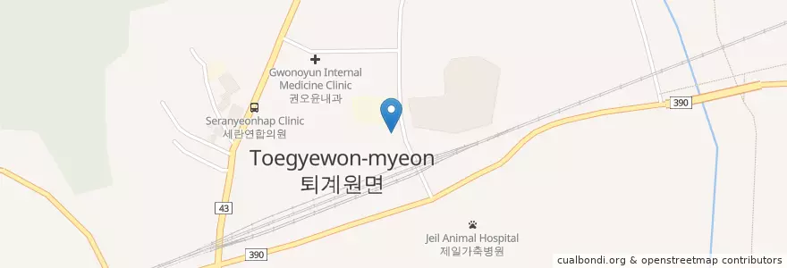 Mapa de ubicacion de 한강동물병원 en Korea Selatan, Gyeonggi, 남양주.