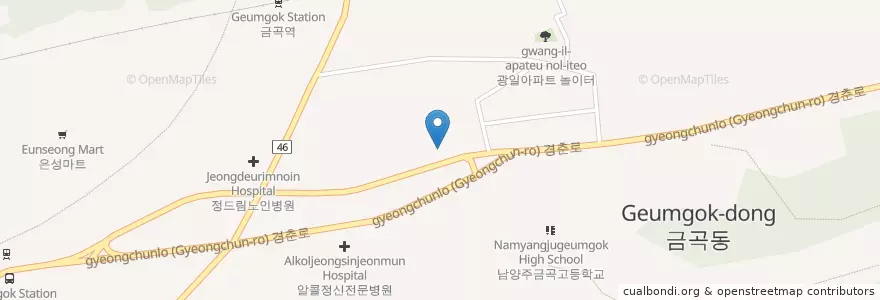Mapa de ubicacion de 도우한의원 en Республика Корея, Кёнгидо, 남양주.