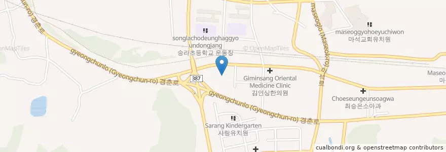 Mapa de ubicacion de 마석서울성형외과 en Güney Kore, 경기도, 남양주.