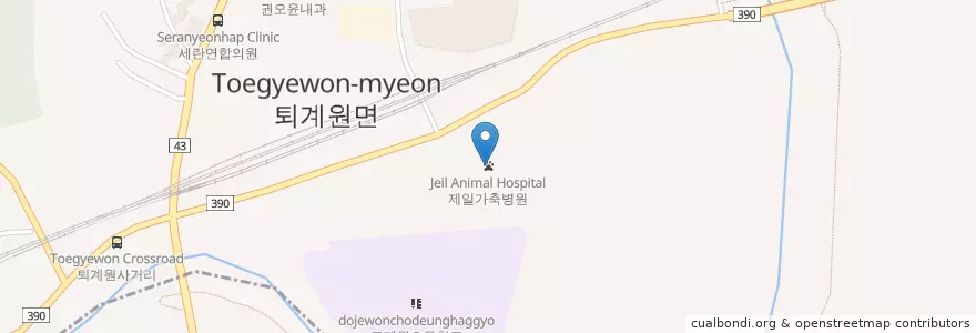 Mapa de ubicacion de Jeil Animal Hospital en South Korea, Gyeonggi-Do, Namyangju-Si.