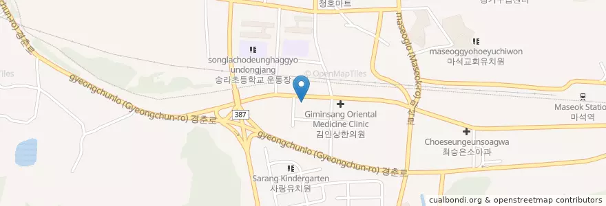 Mapa de ubicacion de 박근수동물병원 en Coreia Do Sul, Gyeonggi, 남양주.