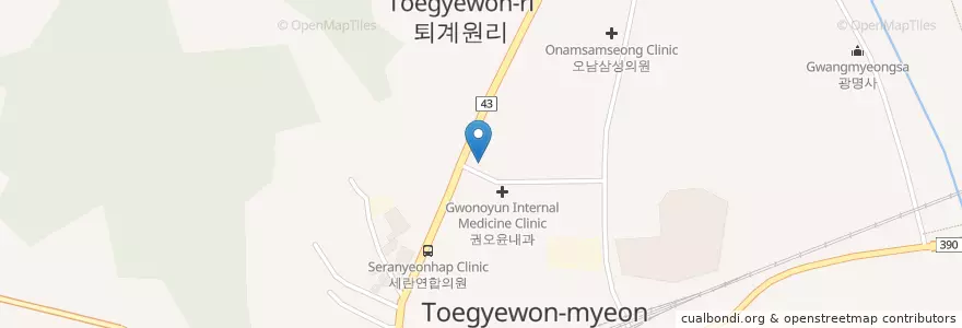 Mapa de ubicacion de 양치과 en Korea Selatan, Gyeonggi, 남양주.
