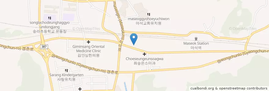 Mapa de ubicacion de 마석연세치과 en کره جنوبی, گیونگی-دو, 남양주.