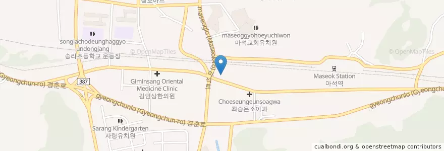 Mapa de ubicacion de Namin Dental Clinic en South Korea, Gyeonggi-Do, Namyangju-Si.