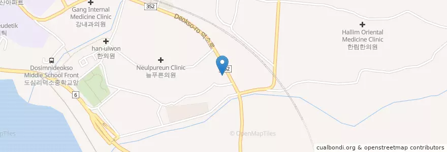 Mapa de ubicacion de Haemalgeun Dental Clinic en South Korea, Gyeonggi-Do, Namyangju-Si.