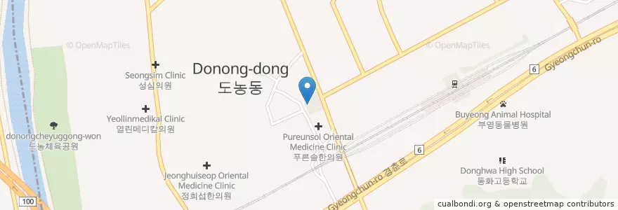 Mapa de ubicacion de 수치과의원 en 大韓民国, 京畿道, 南楊州市.