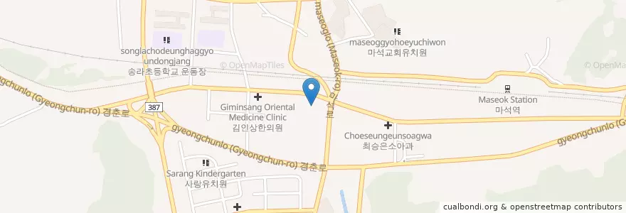 Mapa de ubicacion de 이편한연세치과 en كوريا الجنوبية, 경기도, 남양주.