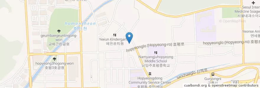 Mapa de ubicacion de 사랑심는치과의원 en 大韓民国, 京畿道, 南楊州市.