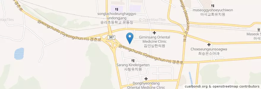 Mapa de ubicacion de 이승호정형외과 en Corea Del Sud, Gyeonggi, 남양주.