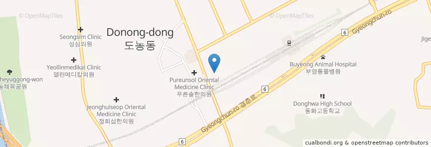 Mapa de ubicacion de 연세제일내과의원 en 大韓民国, 京畿道, 南楊州市.