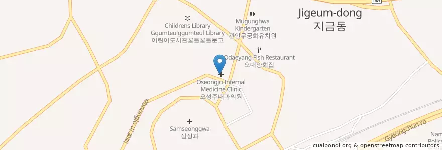 Mapa de ubicacion de 오성주내과의원 en Corea Del Sud, Gyeonggi, 남양주.