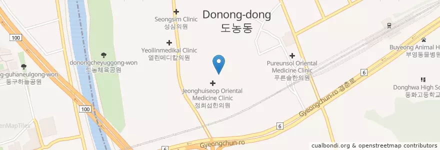 Mapa de ubicacion de 삼성내과 en 대한민국, 경기도.