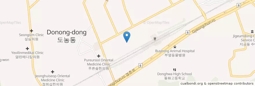 Mapa de ubicacion de 고운빛피부과 en Korea Selatan, Gyeonggi, 남양주.