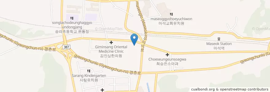 Mapa de ubicacion de 김철하소아과 en Korea Selatan, Gyeonggi, 남양주.
