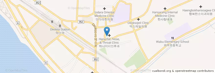 Mapa de ubicacion de 석윤식이비인후과 en Güney Kore, 경기도, 남양주.
