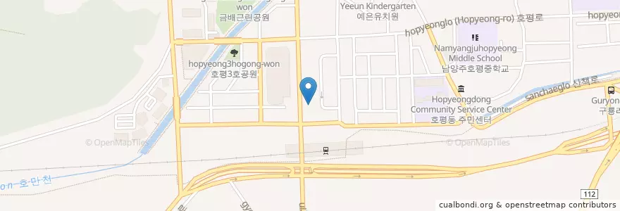 Mapa de ubicacion de 우리들연합소아과 en Corea Del Sur, Gyeonggi, 남양주.