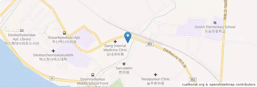 Mapa de ubicacion de 도심의원 en Südkorea, Gyeonggi-Do, 남양주.