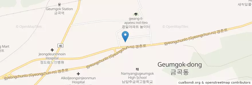 Mapa de ubicacion de 이형상정형외과 en Corea Del Sur, Gyeonggi, 남양주.
