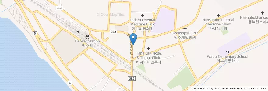 Mapa de ubicacion de 덕소성외과의원 en Zuid-Korea, Gyeonggi-Do, 남양주.