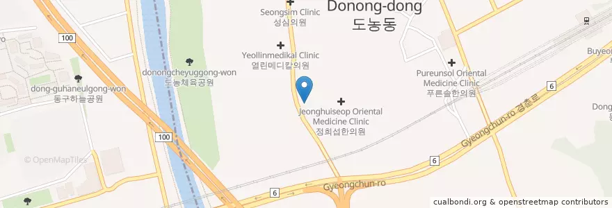Mapa de ubicacion de 신정형외과의원 en Korea Selatan, Gyeonggi.
