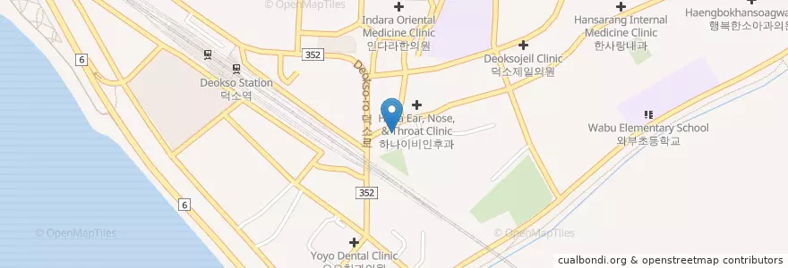 Mapa de ubicacion de 덕소서울정형외과의원 en کره جنوبی, گیونگی-دو, 남양주.