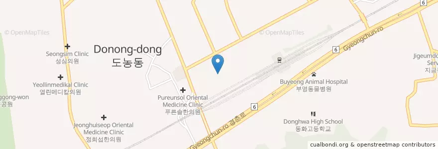 Mapa de ubicacion de Kowel Ear, Nose, & Throat Clinic en South Korea, Gyeonggi-Do, Namyangju-Si.