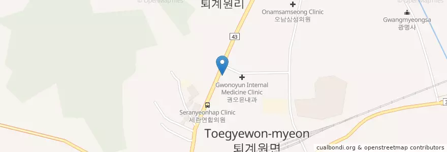 Mapa de ubicacion de 밝은김안과 en 대한민국, 경기도, 남양주.