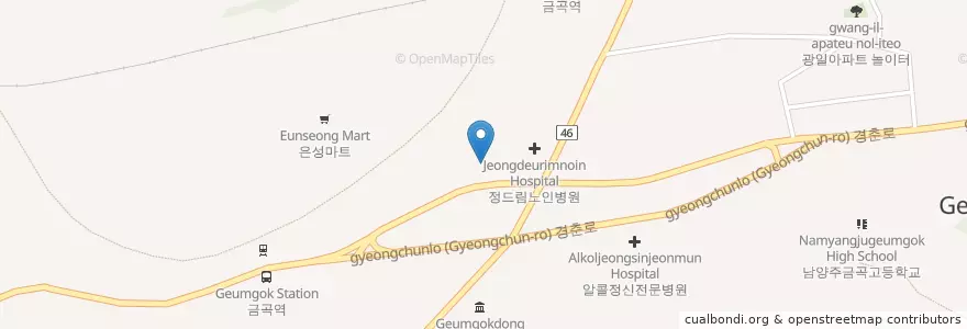 Mapa de ubicacion de 삼대한의원 en كوريا الجنوبية, 경기도, 남양주.