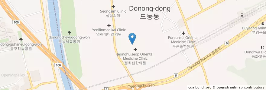Mapa de ubicacion de 김희성한의원 en 大韓民国, 京畿道.