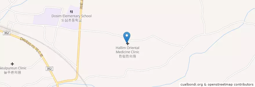 Mapa de ubicacion de Hallim Oriental Medicine Clinic en South Korea, Gyeonggi-Do, Namyangju-Si.