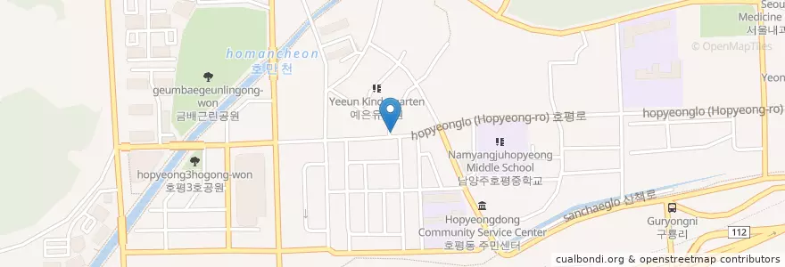 Mapa de ubicacion de 경희양지한의원 en Südkorea, Gyeonggi-Do, 남양주.