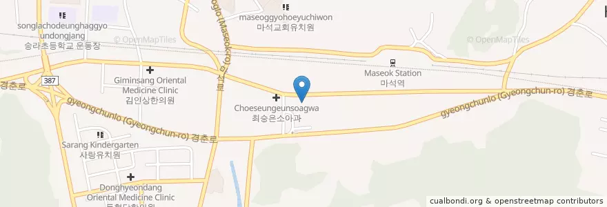 Mapa de ubicacion de 만수의원 en 大韓民国, 京畿道, 南楊州市.