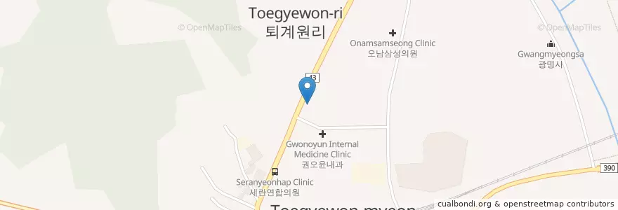 Mapa de ubicacion de 북변한의원 en Zuid-Korea, Gyeonggi-Do, 남양주.