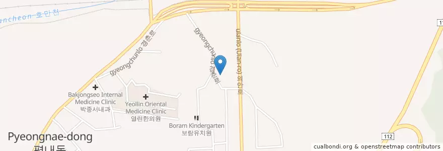 Mapa de ubicacion de Wolo Oriental Medicine Clinic en South Korea, Gyeonggi-Do, Namyangju-Si.