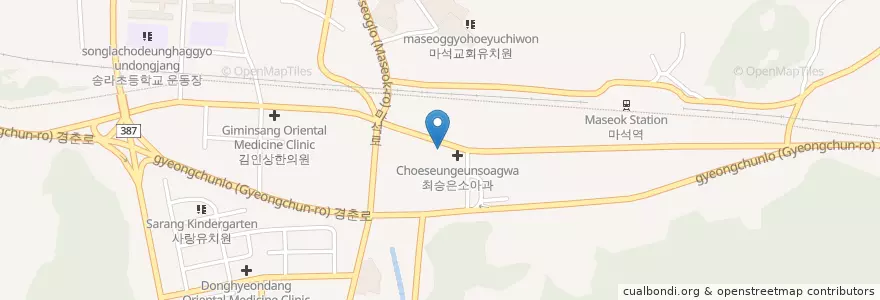 Mapa de ubicacion de 자연한의원 en Coreia Do Sul, Gyeonggi, 남양주.