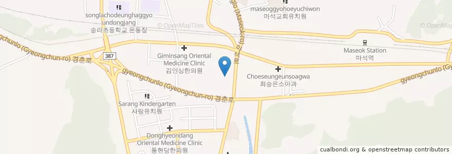 Mapa de ubicacion de 동진가축병원 en Coreia Do Sul, Gyeonggi, 남양주.