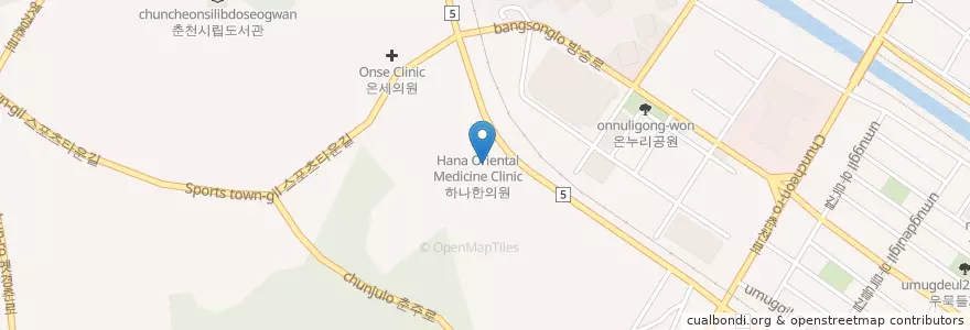 Mapa de ubicacion de 희서한의원 en Südkorea, Gangwon-Do.