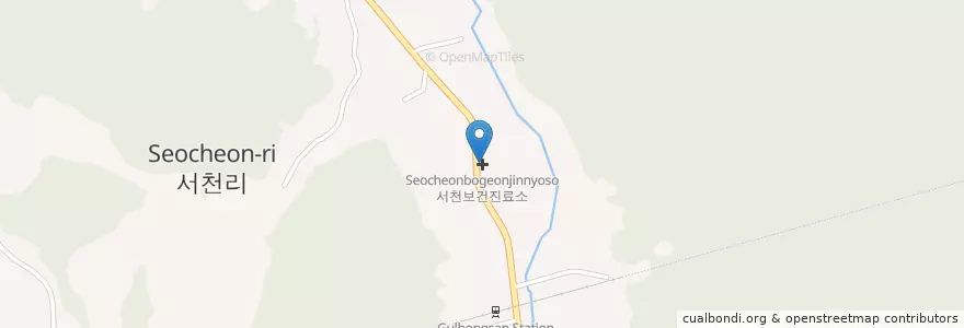 Mapa de ubicacion de 서천보건진료소 en 대한민국, 강원도.