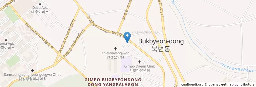 Mapa de ubicacion de 감초당한의원 en 대한민국, 경기도, 김포시.