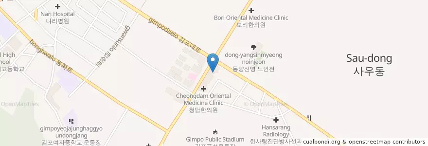 Mapa de ubicacion de 부부치과 en Coreia Do Sul, Gyeonggi, 김포시.