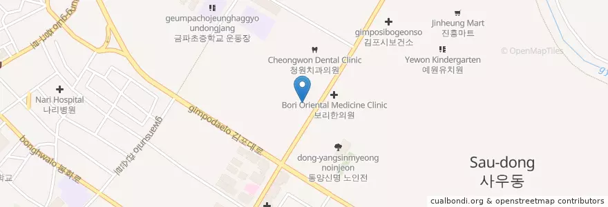 Mapa de ubicacion de 수치과 en Corée Du Sud, Gyeonggi, 김포시.