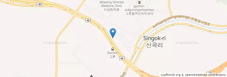 Mapa de ubicacion de 고촌서울탑치과의원 en Corea Del Sur, Gyeonggi, 김포시, 고촌읍.