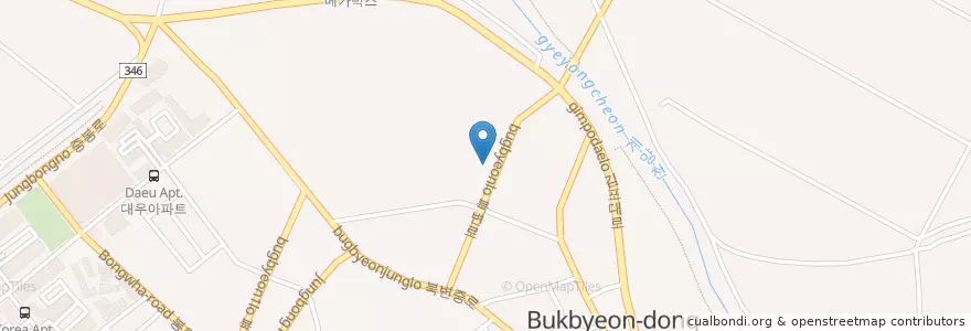 Mapa de ubicacion de 중앙정형외과 en 大韓民国, 京畿道, 金浦市.