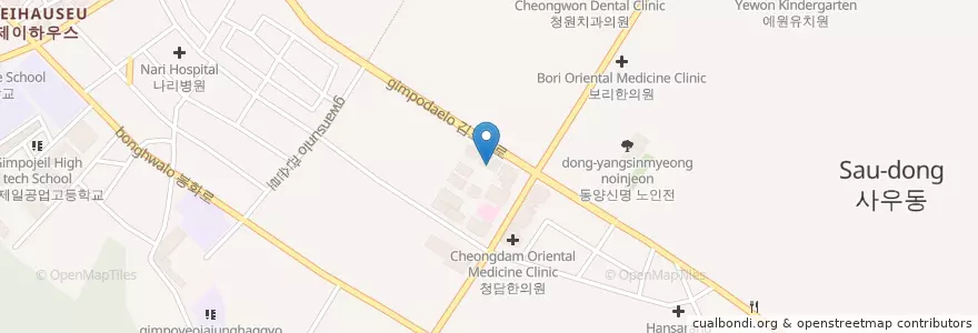 Mapa de ubicacion de 김기택내과의원 en كوريا الجنوبية, 경기도, 김포시.