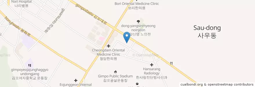 Mapa de ubicacion de 강안과 en Corée Du Sud, Gyeonggi, 김포시.
