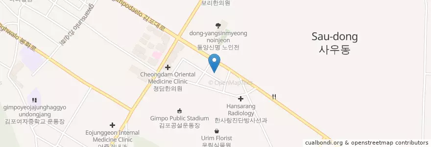 Mapa de ubicacion de 서울산부인과 en Corée Du Sud, Gyeonggi, 김포시.