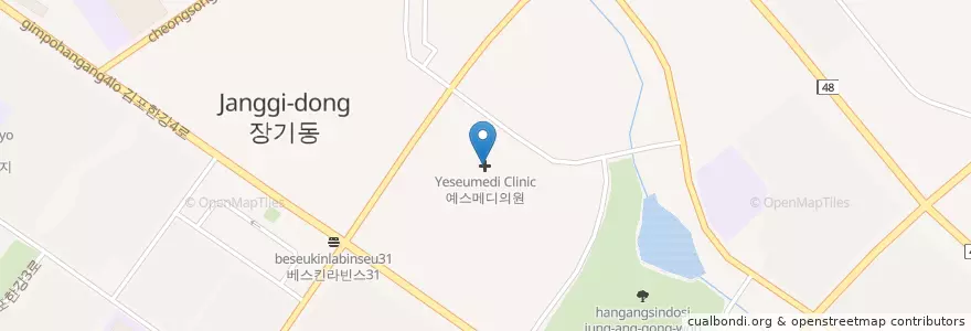Mapa de ubicacion de 예스메디의원 en Corée Du Sud, Gyeonggi, 김포시.
