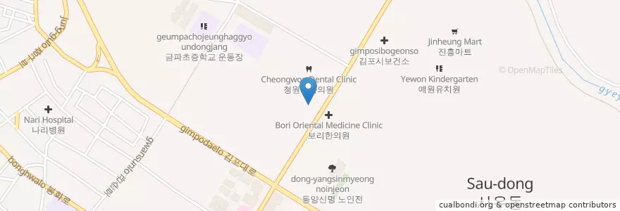 Mapa de ubicacion de 연세소망내과 en Coreia Do Sul, Gyeonggi, 김포시.